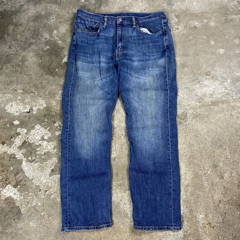 Levi's 514 Jeans Size 36x30 Blue Denim Medium Wash Straight Fit Casual Wear